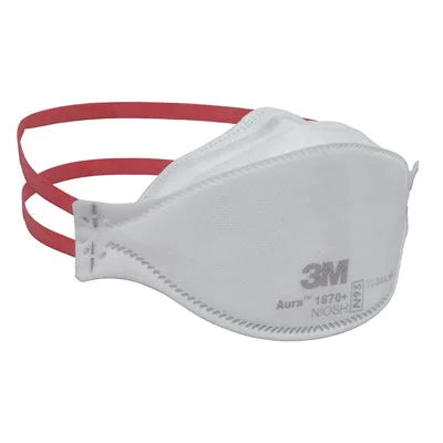 3M™ Aura™ NonSterile N95 Flat Fold Particulate Respirator / Surgical Mask - White