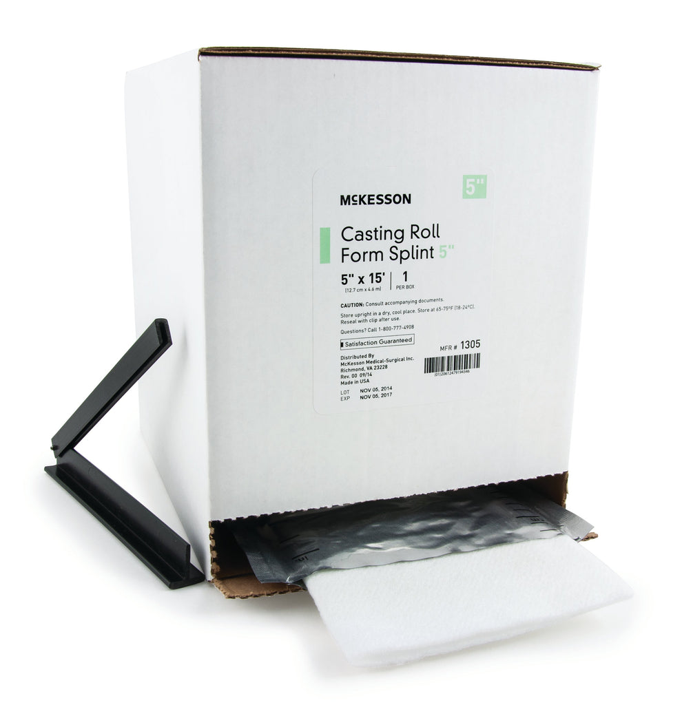 McKesson White Casting Roll Form Splints, 5 Inch x 15 Foot