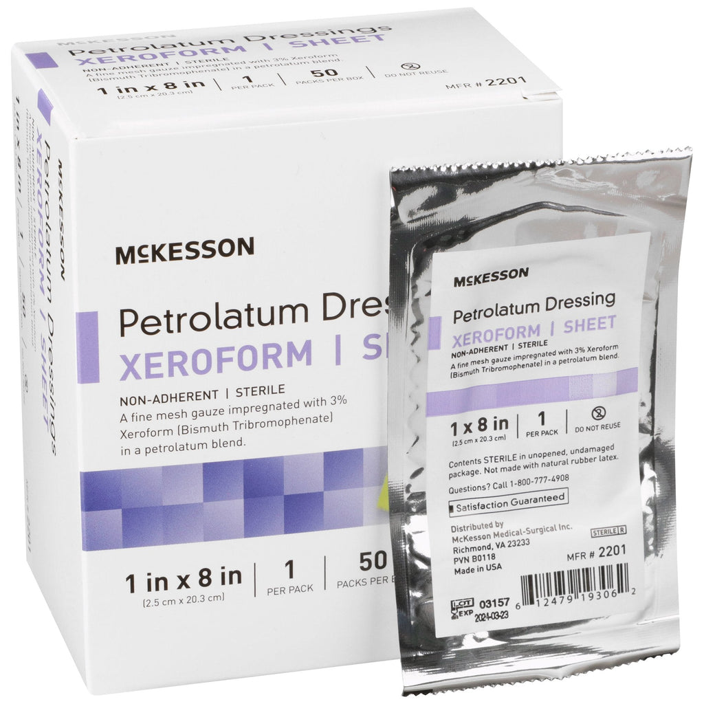 McKesson XeroformÂ¨ Petrolatum Dressing, 1 x 8 Inch