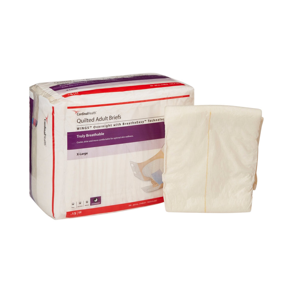 WingsÂª Overnight Absorbency Incontinence Brief, Extra Large