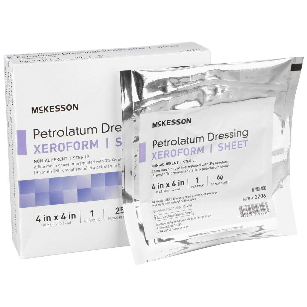 McKesson XeroformÂ¨ Petrolatum Dressing, 4 x 4 Inch