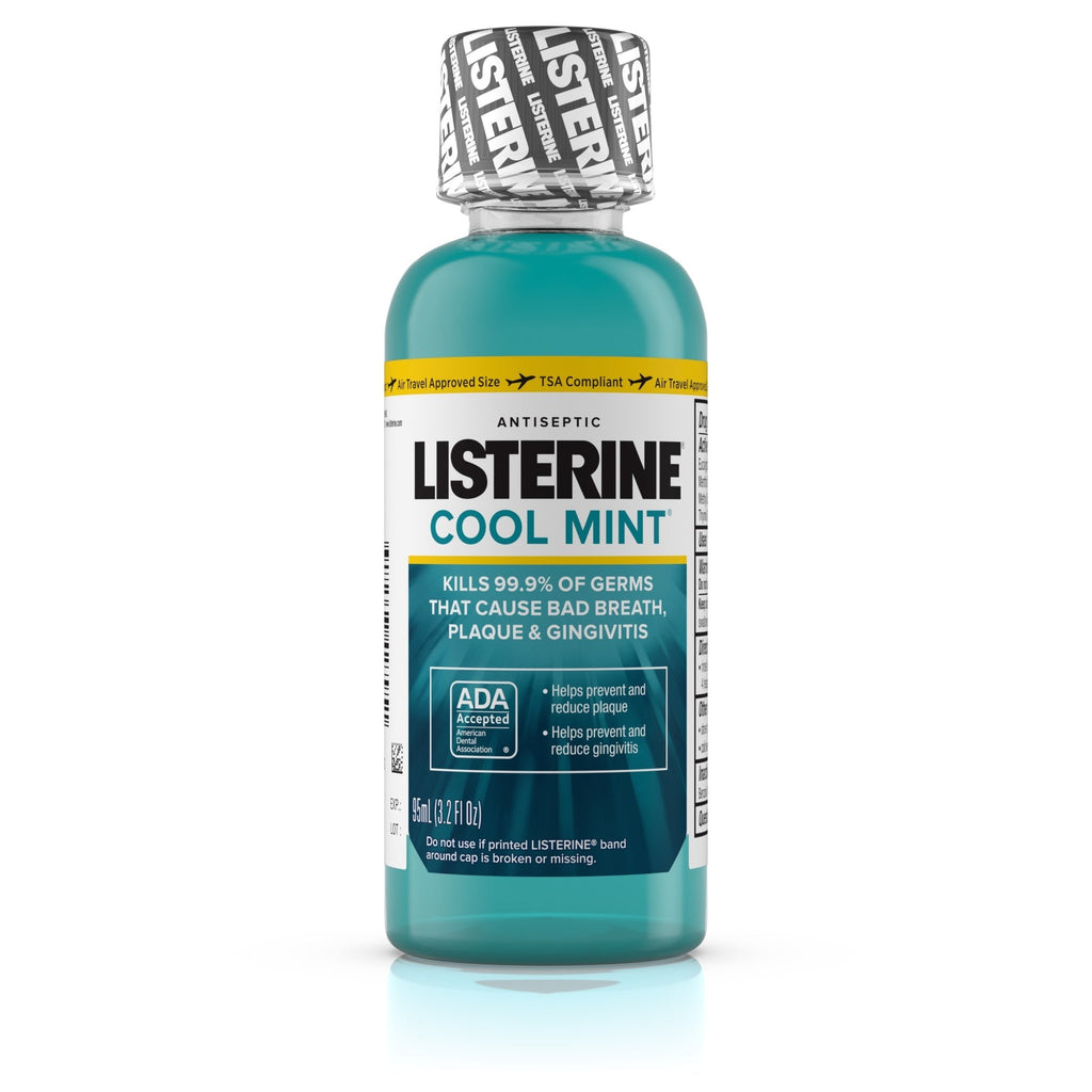 ListerineÂ¨ Cool MintÂ¨ Antiseptic Mouthwash, 3.2 oz. Bottle