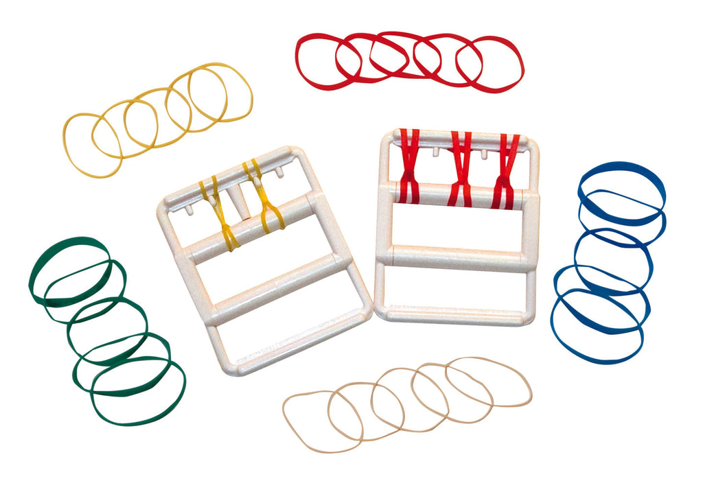CanDoÂ¨ Latex-Free Rubber-Band Hand Exerciser, 2X-Light to Heavy Resistance, with 25 Bands