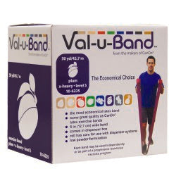 Val-u-BandÂ¨ Low Powder Exercise Resistance Band, Plum, 5 Inch x 50 Yard, X-Heavy Resistance