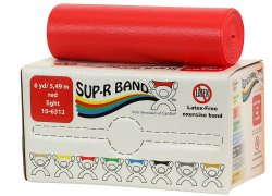 Sup-R BandÂ¨ Exercise Resistance Band, Red, 5 Inch x 6 Yard, Light Resistance