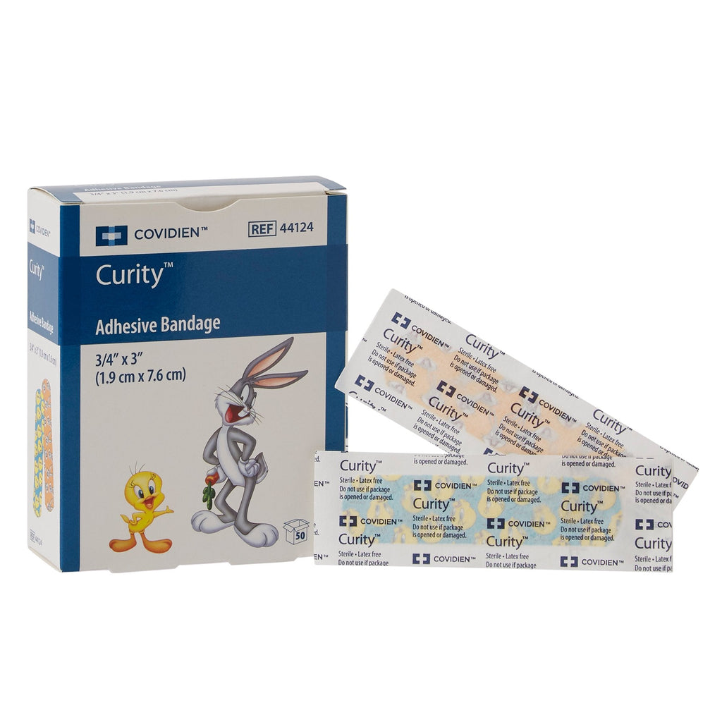 CurityÂª Kid Design (Assorted Looney Tunes) Adhesive Strip, 3/4 x 3 Inch