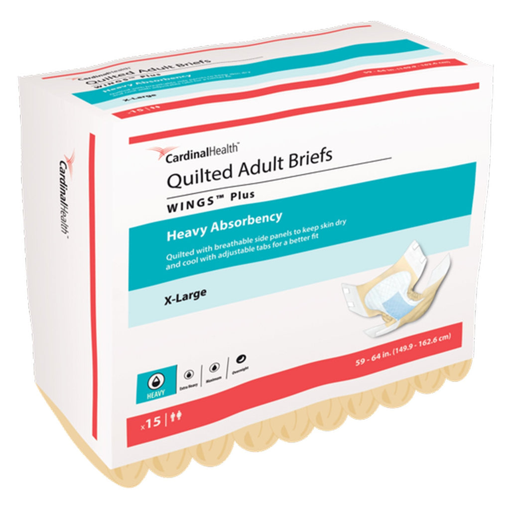 WingsÂª Plus Quilted Heavy Absorbency Incontinence Brief, Extra Large