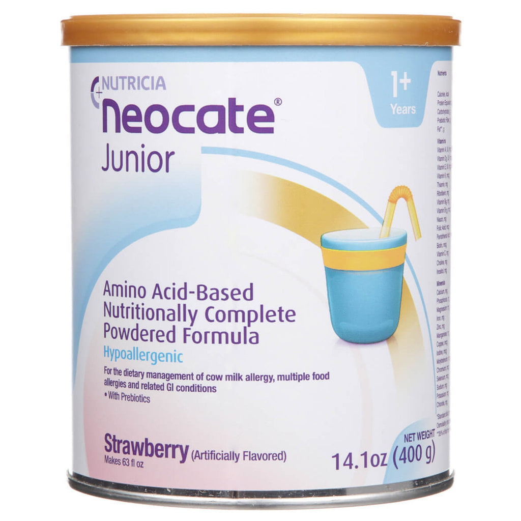 NeocateÂ¨ Junior with Prebiotics Strawberry Pediatric Oral Supplement / Tube Feeding Formula, 14.1 oz. Can