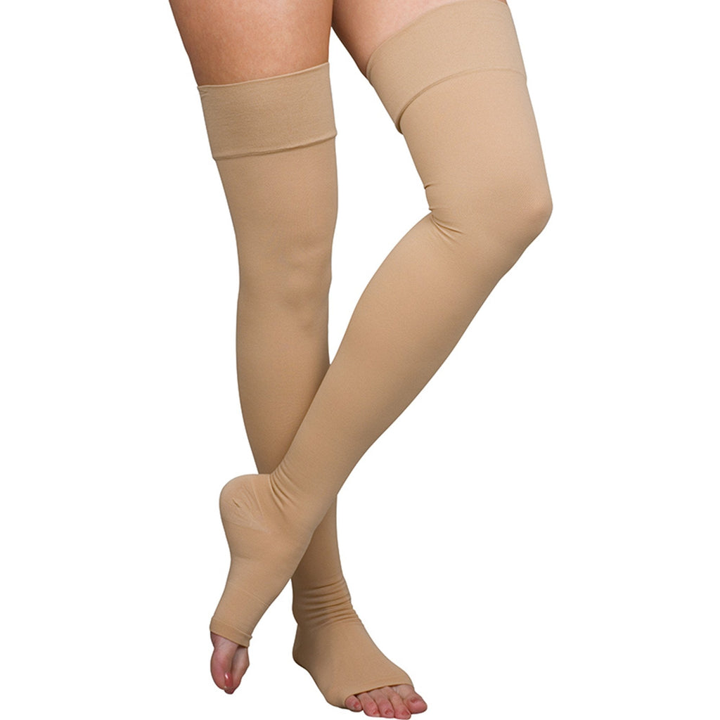 Loving ComfortÂ¨ Thigh-High Compression Stockings, Large, Beige
