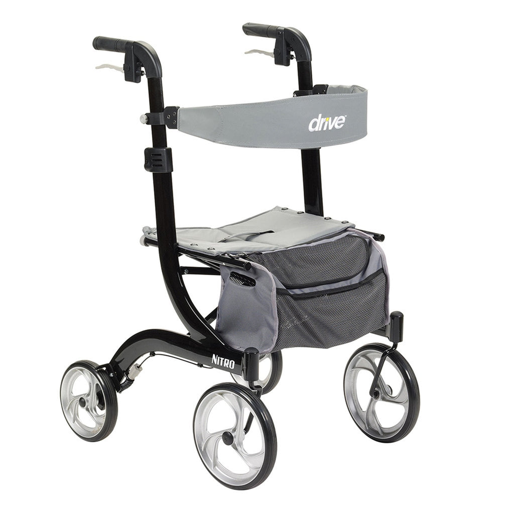 driveÂª Nitro 4 Wheel Rollator, Black