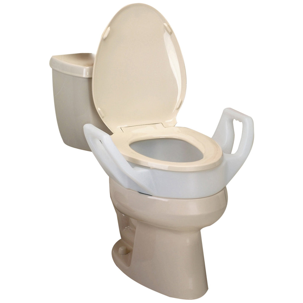 Bath SafeÂª Elongated Elevated Toilet Seat with Arms
