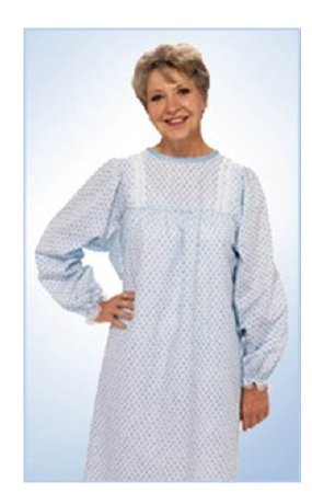 TieBackÂª Patient Exam Gown, Blue Plaid Print