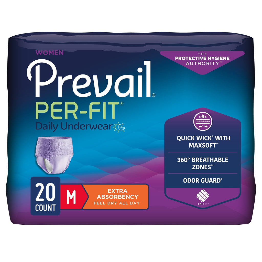 PrevailÂ¨ Per-FitÂ¨ Women Extra Absorbent Underwear, Medium