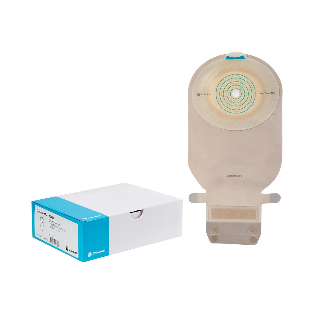 SenSuraÂ¨ Mio One-Piece Drainable Transparent Ostomy Pouch, 3/8 to 2-1/8 Inch Stoma