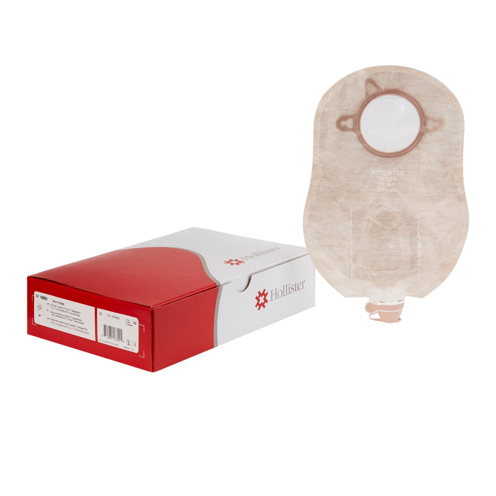 New ImageÂª Two-Piece Transparent Urostomy Pouch, 9 Inch Length, 2_ Inch Stoma