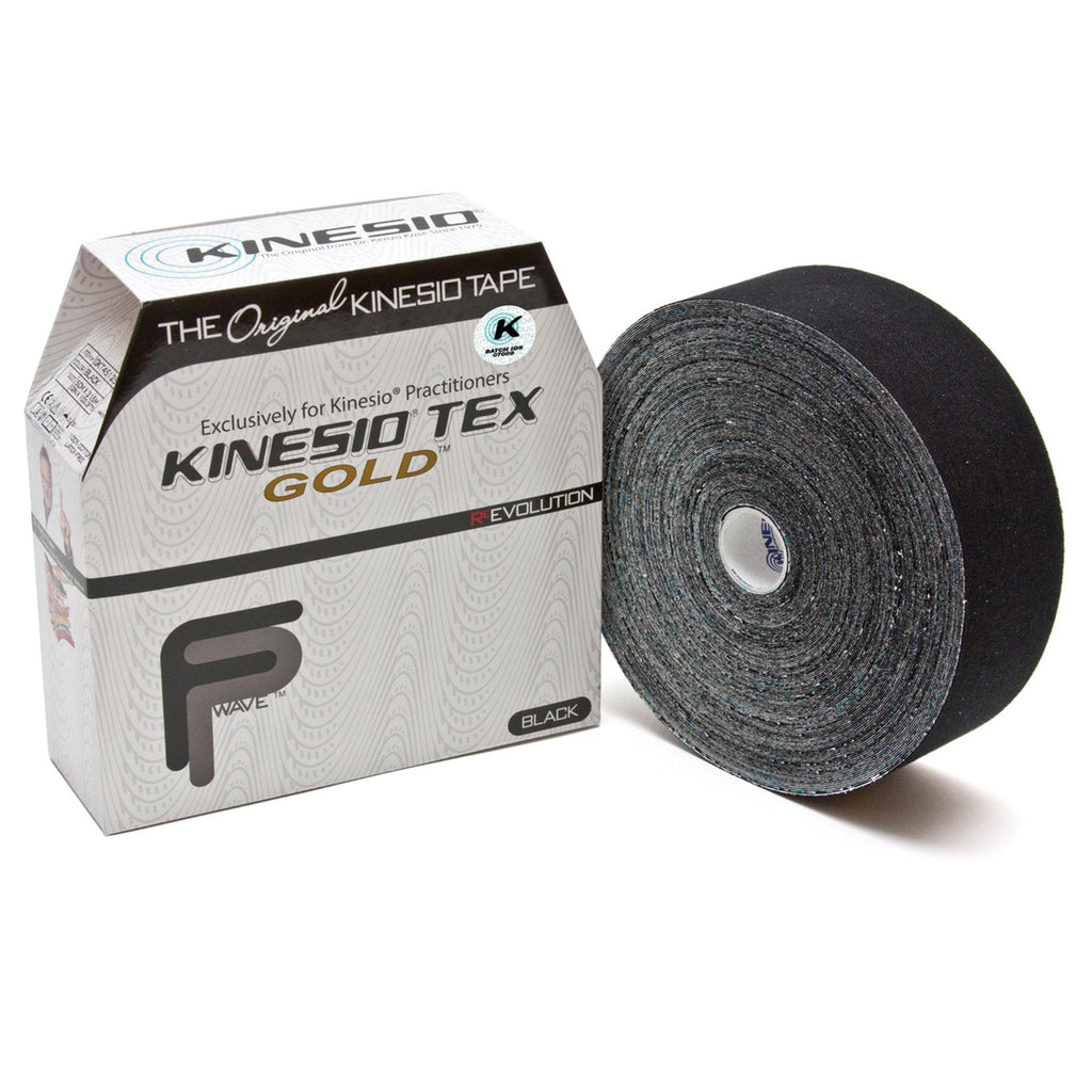 KinesioÂ¨ Tex GoldÂª Cotton Kinesiology Tape, 2 Inch x 34 Yard, Black