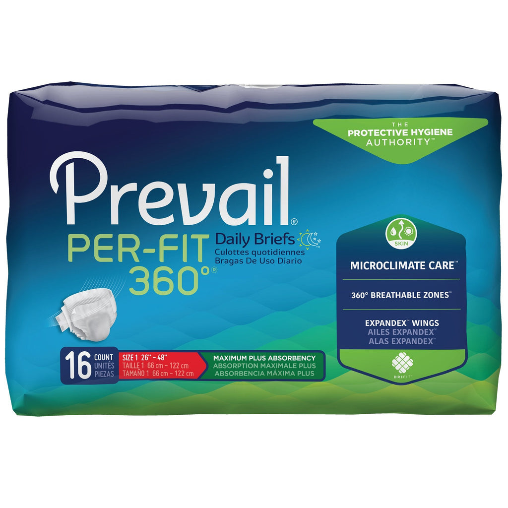 PrevailÂ¨ Per-Fit 360Â¡Âª Maximum Plus Incontinence Brief, Medium
