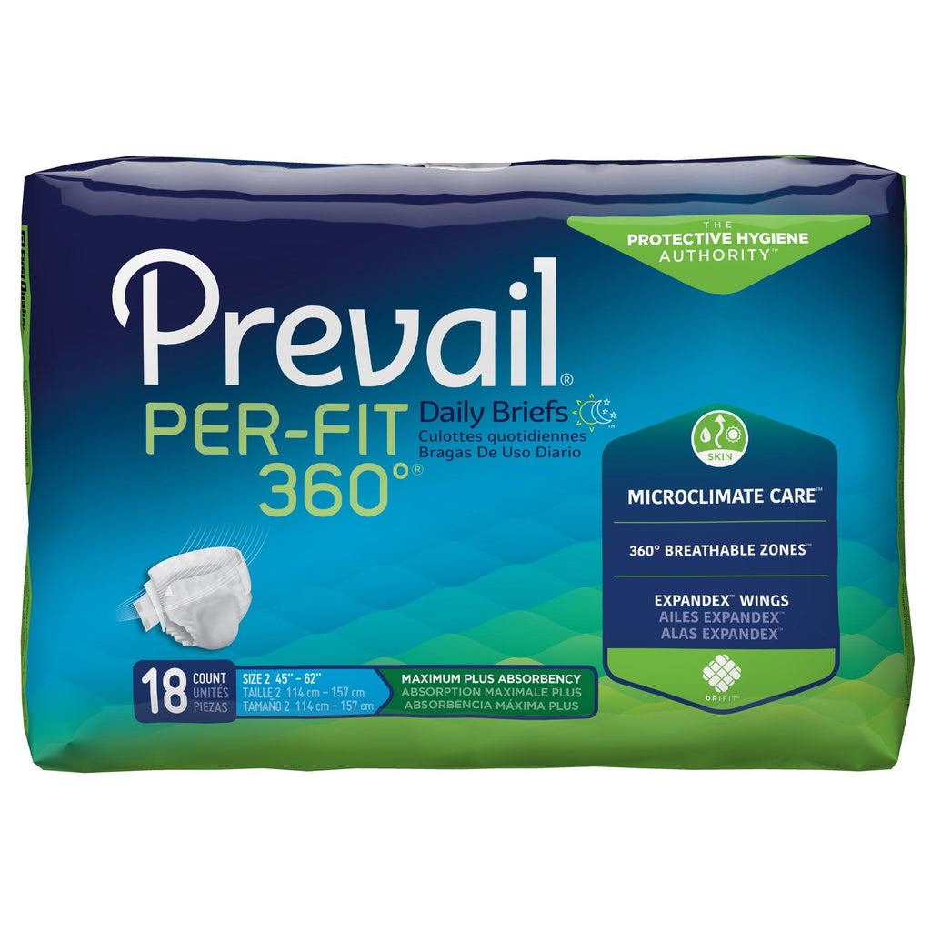 PrevailÂ¨ Per-Fit 360Â¡Âª Maximum Plus Incontinence Brief, Large