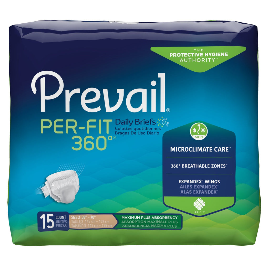 PrevailÂ¨ Per-Fit 360Â¡Âª Maximum Plus Incontinence Brief, Extra Large