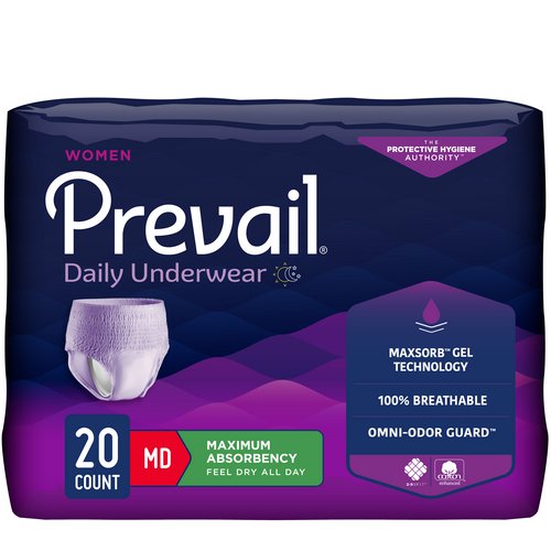 PrevailÂ¨ for Women Daily Maximum Absorbent Underwear, Medium