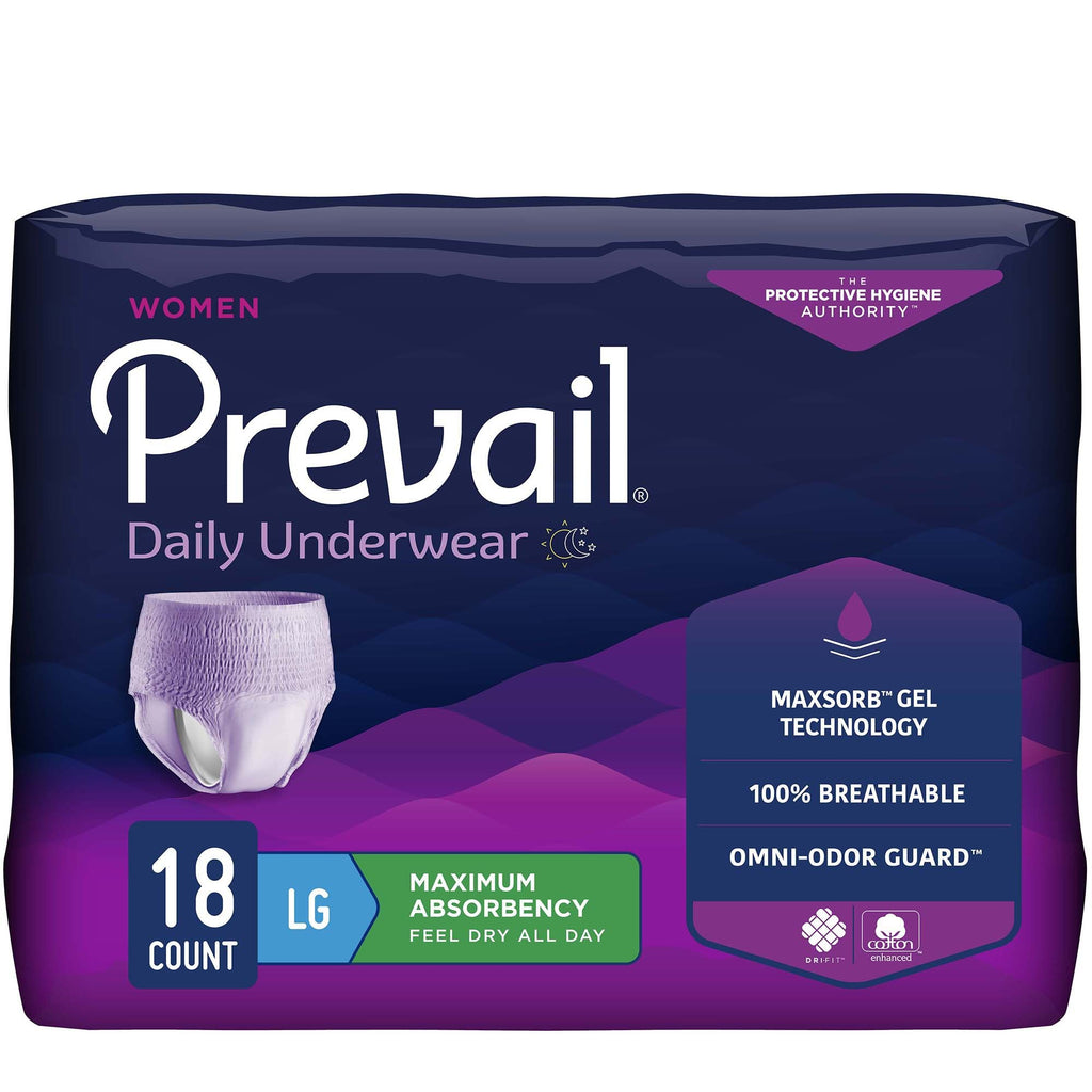 PrevailÂ¨ for Women Daily Absorbent Underwear, Large, Heavy Absorbency