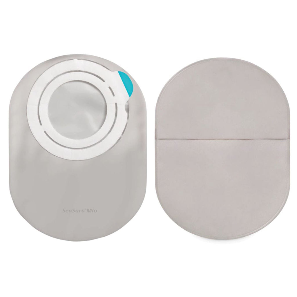 SenSuraÂ¨ Mio Flex Two-Piece Closed End Transparent Filtered Ostomy Pouch, Maxi Length, 50 mm Flange