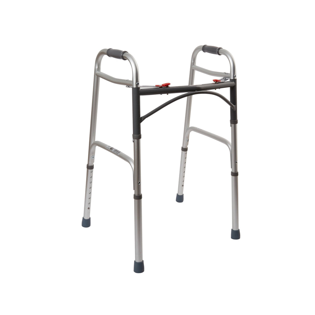driveÂª Deluxe Aluminum Dual Release Folding Walker, 32 Ã 39 Inch Height
