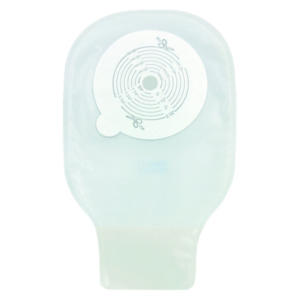 Securi-TÂª One-Piece Drainable Transparent Ostomy Pouch, 9 Inch Length, 1/2 to 2_ Inch Flange