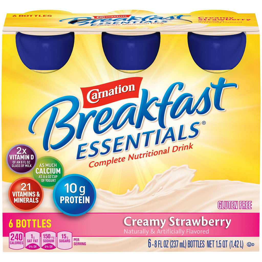 Carnation Breakfast EssentialsÂ¨ Strawberry Oral Supplement, 8 oz. Bottle