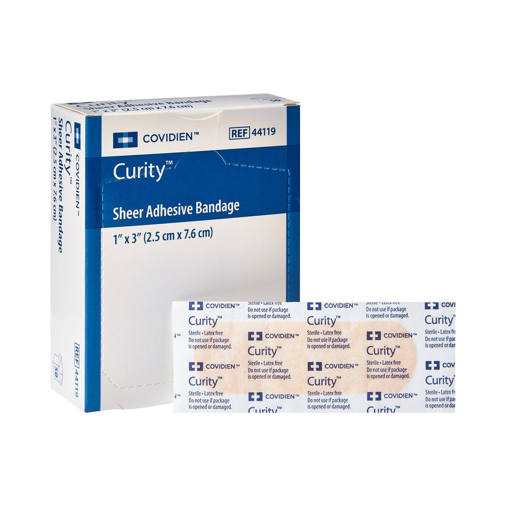 CurityÂª Sheer Adhesive Strip, 1 x 3 Inch