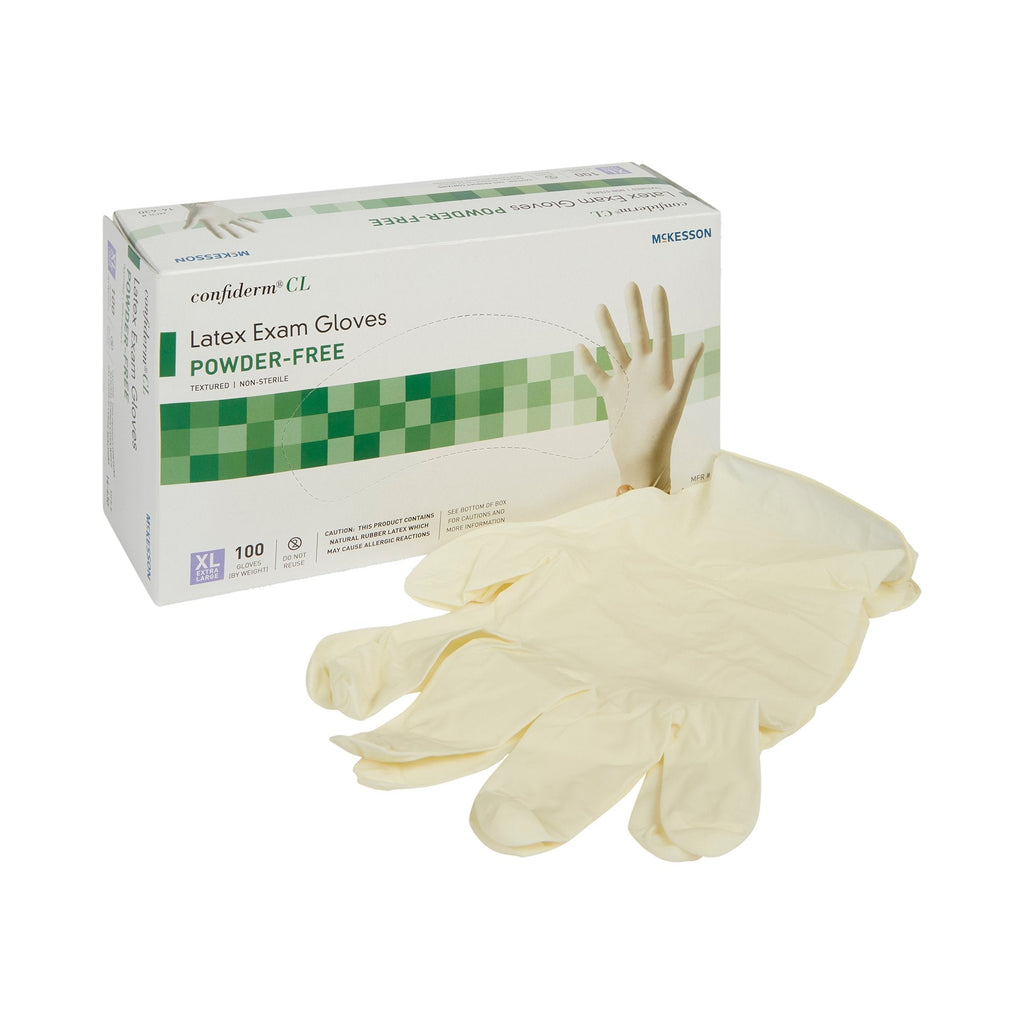 McKesson ConfidermÂ¨ Latex Exam Glove, X-Large, Ivory