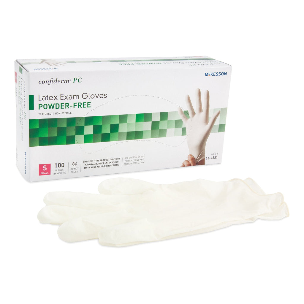 McKesson ConfidermÂ¨ Latex Exam Glove, Small, Ivory