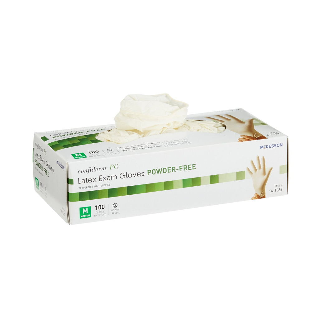 McKesson ConfidermÂ¨ Latex Exam Glove, Medium, Ivory