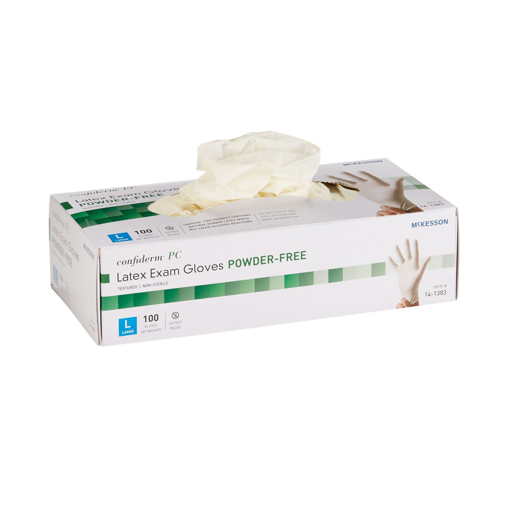 McKesson ConfidermÂ¨ Latex Exam Glove, Large, Ivory
