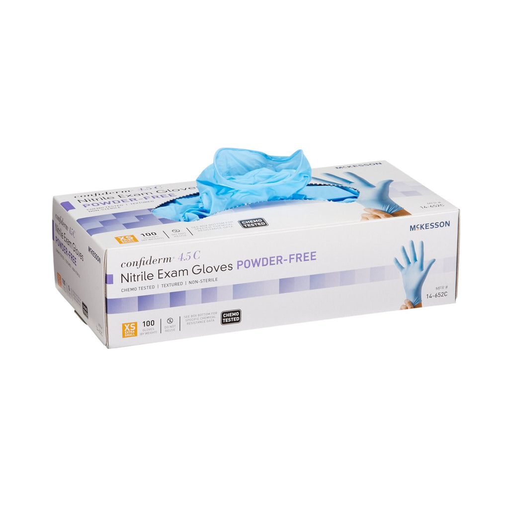McKesson ConfidermÂ¨ 4.5C Nitrile Exam Glove, X-Small, Blue