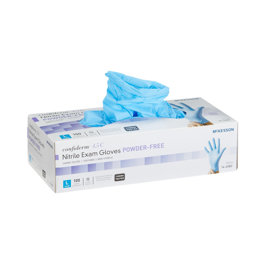 McKesson ConfidermÂ¨ 4.5C Nitrile Exam Glove, Large, Blue