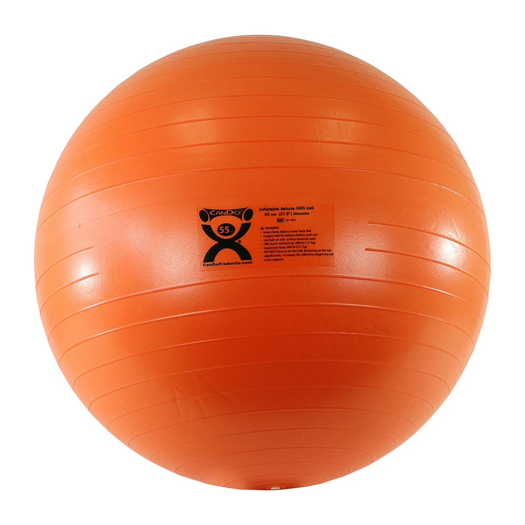 CanDoÂ¨ ABS Extra Thick Inflatable Exercise Ball, Orange, 22 Inches