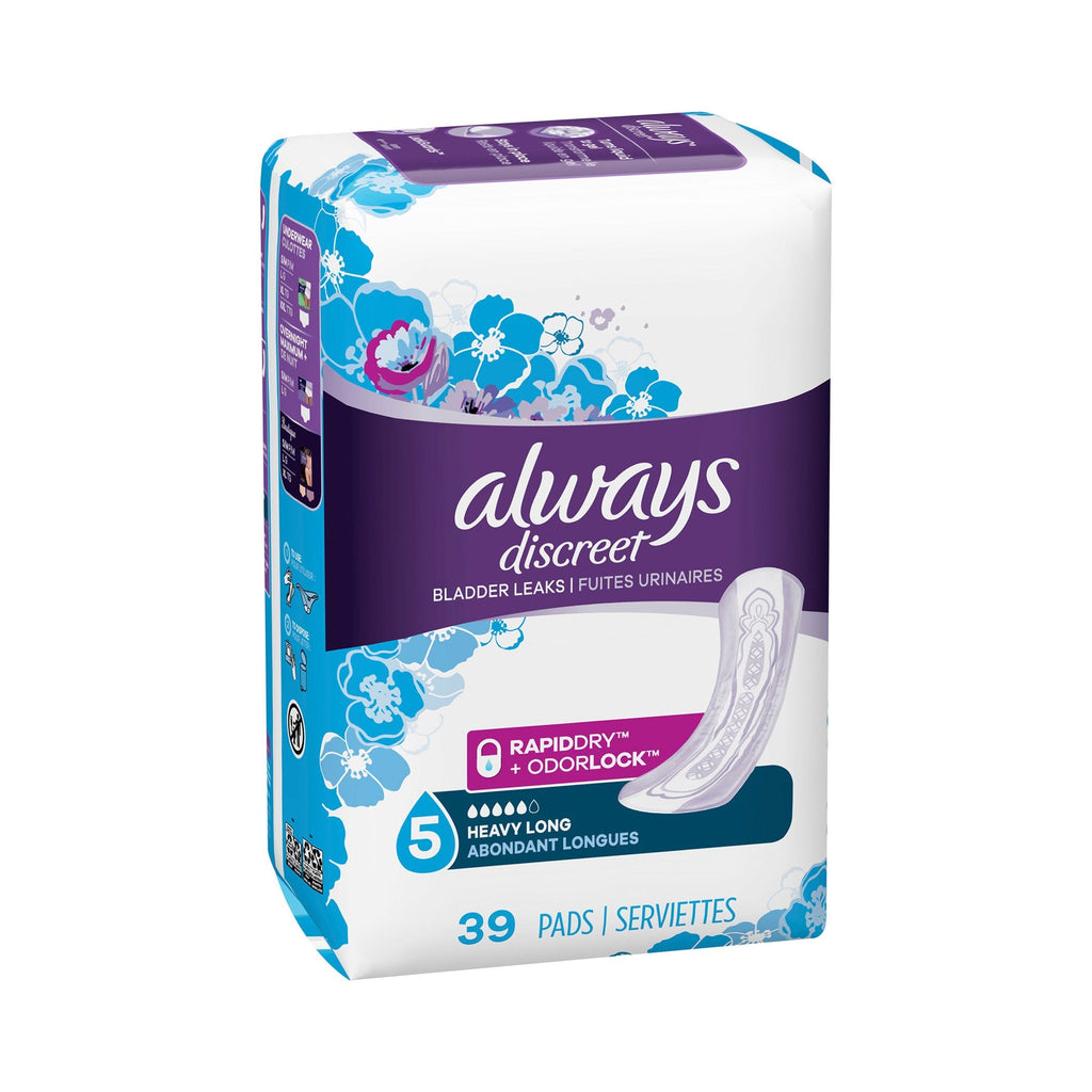AlwaysÂ¨ Discreet Maximum Incontinence Liner, Long Length