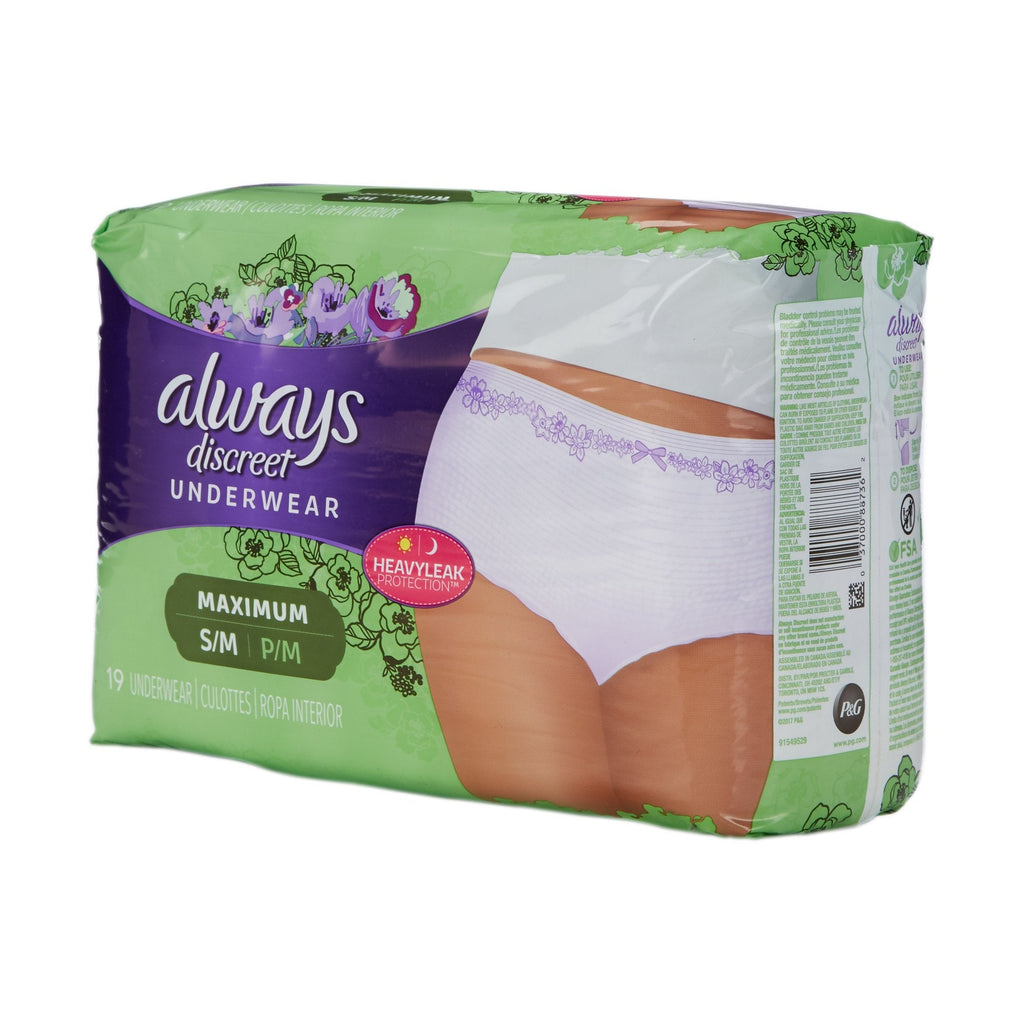 AlwaysÂ¨ Discreet Maximum Absorbent Underwear, Small / Medium