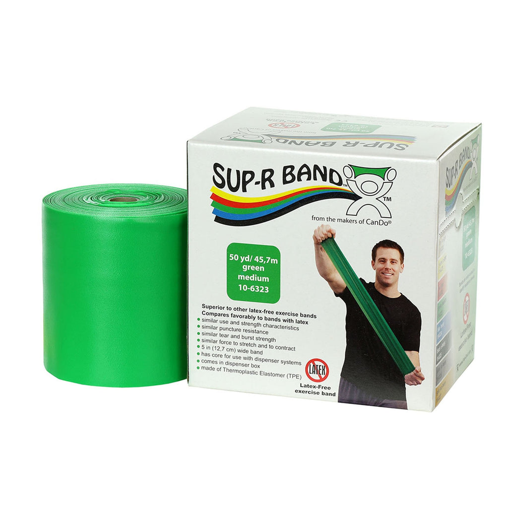 Sup-R BandÂ¨ Exercise Resistance Band, Green, 5 Inch x 50 Yard, Medium Resistance