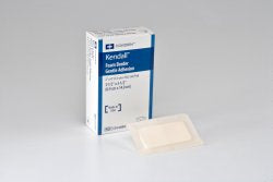 KendallÂª Border Gentle Adhesion Silicone Adhesive with Border Silicone Foam Dressing, 3_ x 5_ Inch