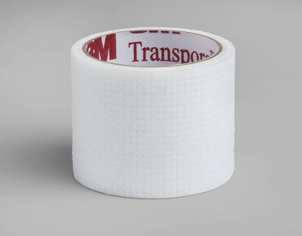 3MÂª TransporeÂª Plastic Medical Tape, 1 Inch x 1-1/2 Yard, White