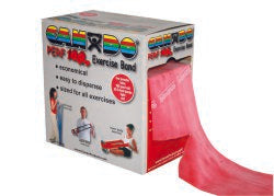 CanDoÂ¨ Low Powder Exercise Resistance Band, Red, 5 Inch x 100 Yard, Light Resistance