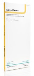 DermaView IIÂª Transparent Film Dressing with Border, 4 x 10 Inch