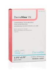DermaViewÂª I.V. Dressing, 2-3/8 x 2_ Inch