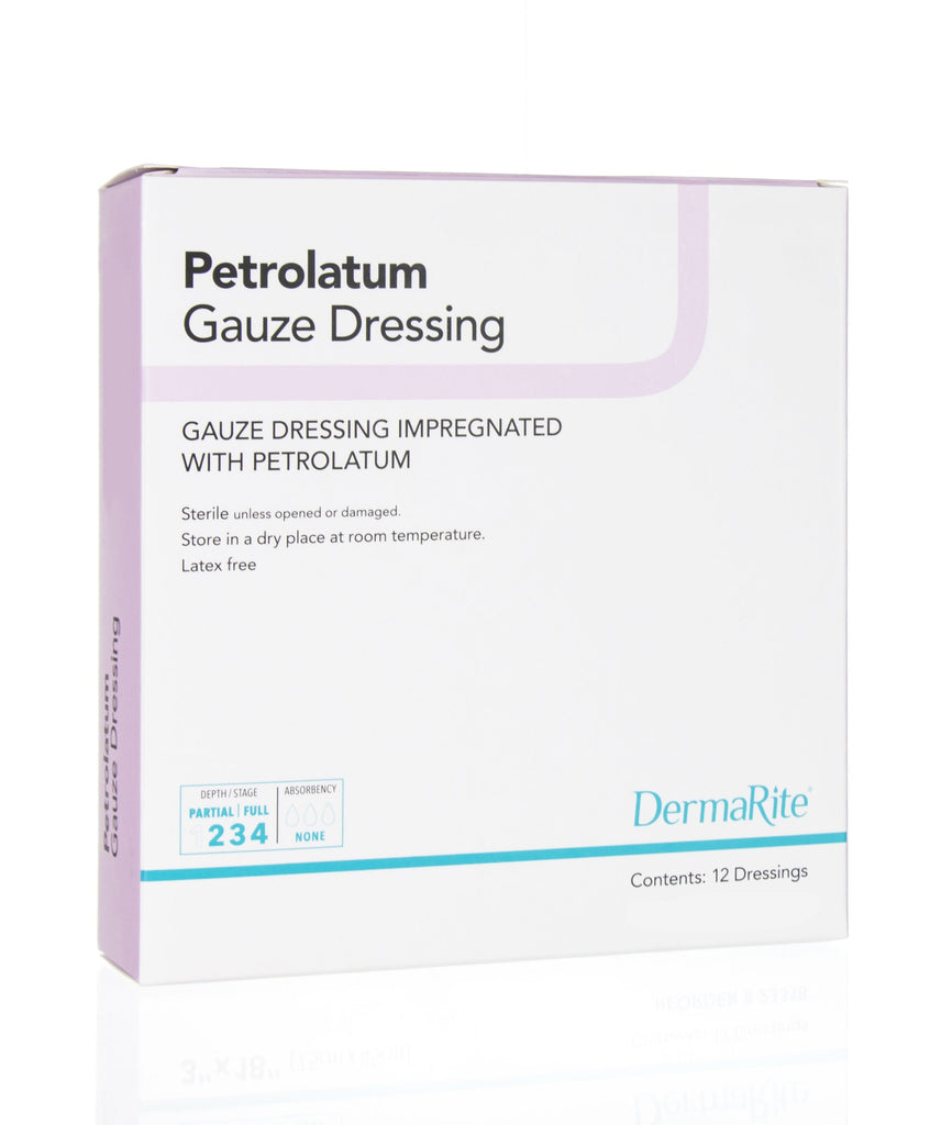 DermaRiteÂ¨ Petrolatum Impregnated Dressing, 3 x 9 Inch