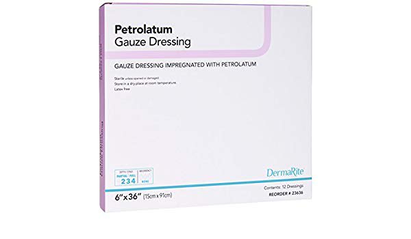 DermaRiteÂ¨ Impregnated Dressing, 6 x 36 Inch