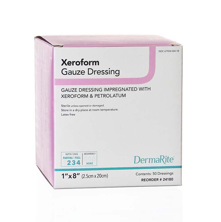 Xeroform Gauze Impregnated Dressing, 1 x 8 Inch