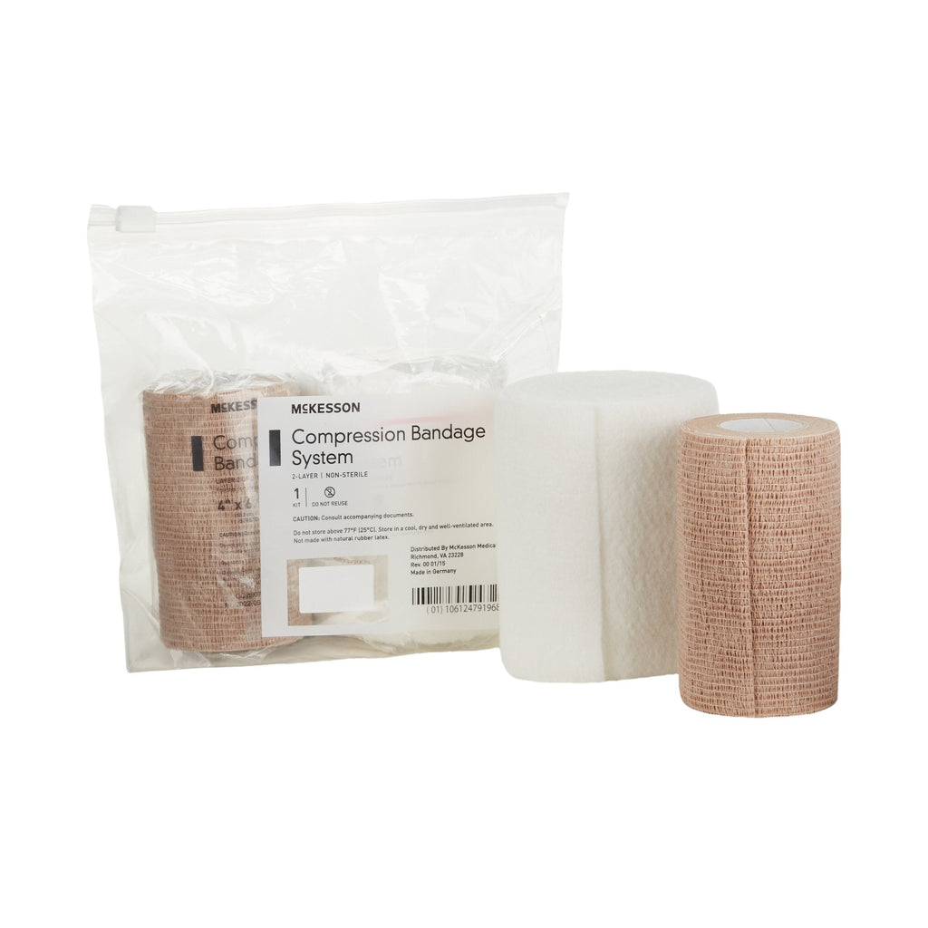 McKesson 2-Layer Compression Bandage System, 4 Inch x 6-4/5 Yard