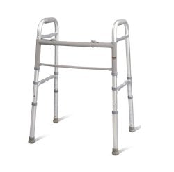 CarexÂ¨ Folding Walker, 30 - 37 in., Silver, 300 lbs. Capacity, Aluminum